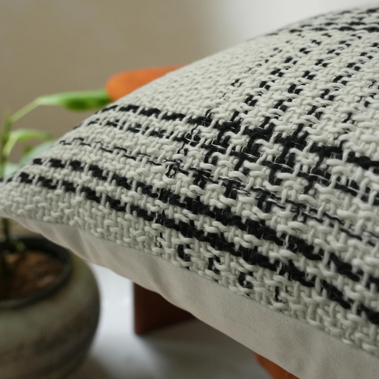 Green Plaid Pillow Covers 20x20 inch Set of 2 Knitting Tartan Pillow Cases Winter Xmas Farmhouse Cushion Covers for Sofa Bed