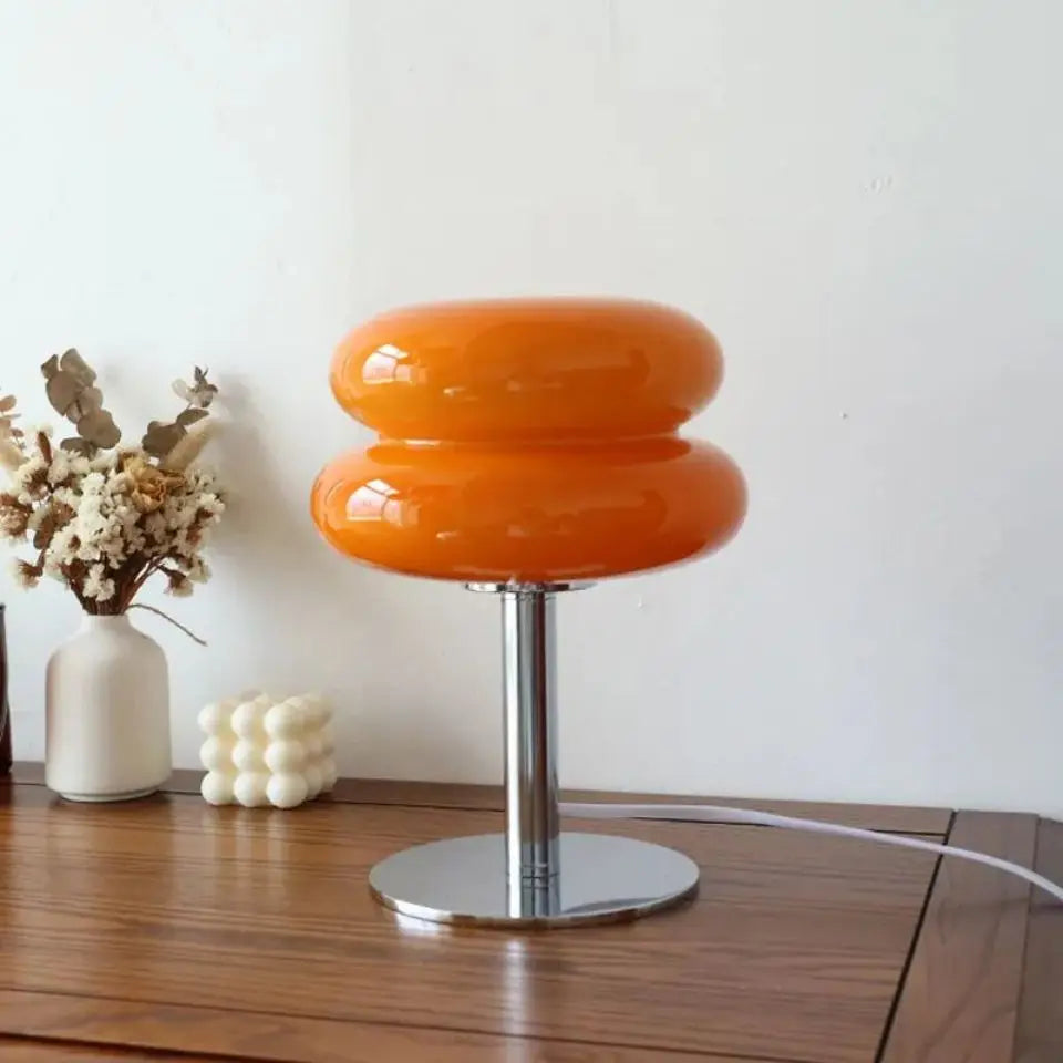 Italian Egg Tart Designer Glass Table Lamp
