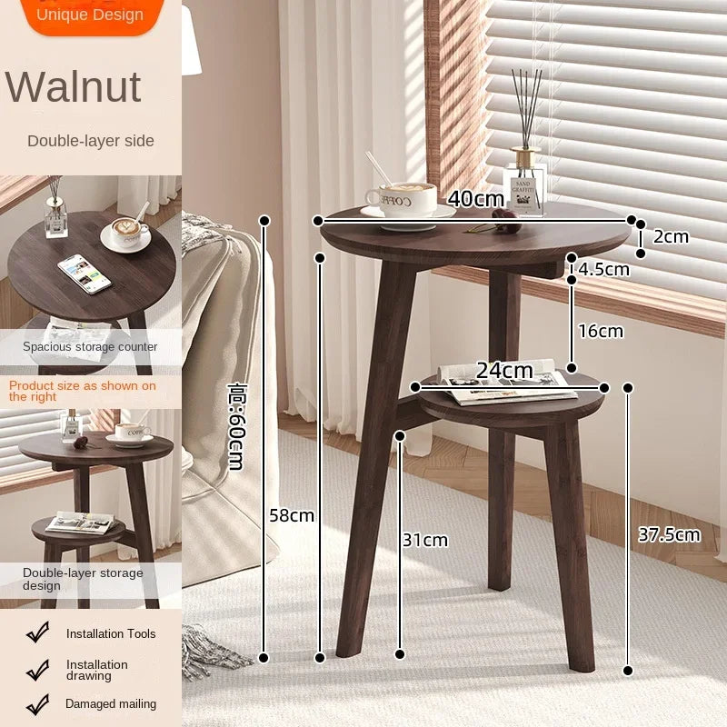 Solid Wood Round Coffee Table