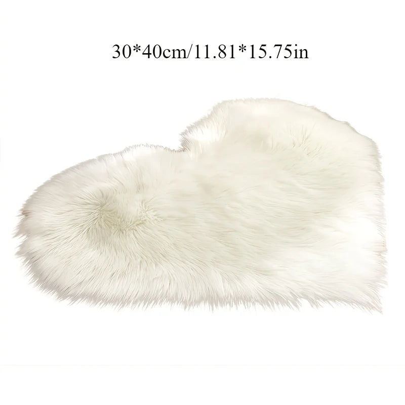 Heart Shape Fluffy Mat