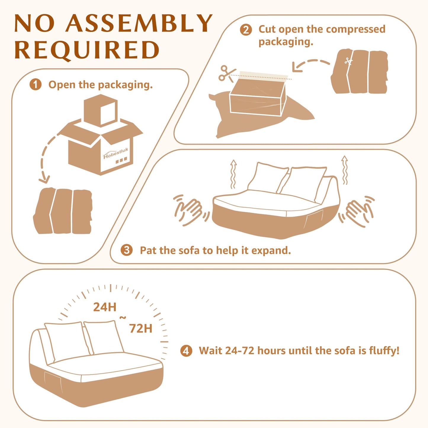 Hobestluk Small Sofa Couch Lounge Sofa Chair for Living Room, Comfy Memory Foam Couch, Mini Sofa with Side Pocket for Living Room, Bedroom (Grey+Light Grey)