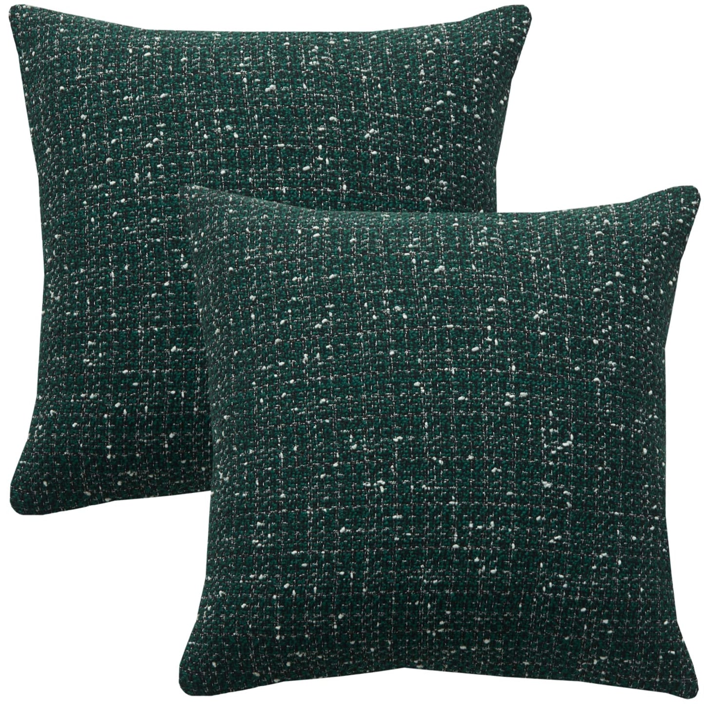 Green Plaid Pillow Covers 20x20 inch Set of 2 Knitting Tartan Pillow Cases Winter Xmas Farmhouse Cushion Covers for Sofa Bed
