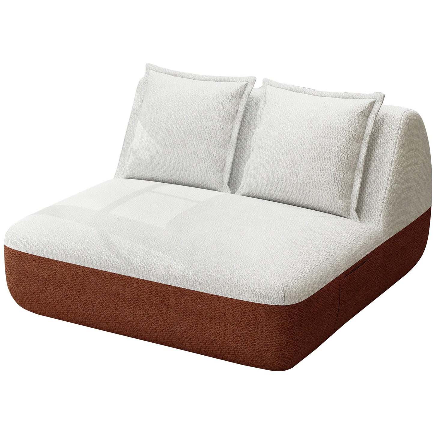 Hobestluk Small Sofa Couch Lounge Sofa Chair for Living Room, Comfy Memory Foam Couch, Mini Sofa with Side Pocket for Living Room, Bedroom (Grey+Light Grey)