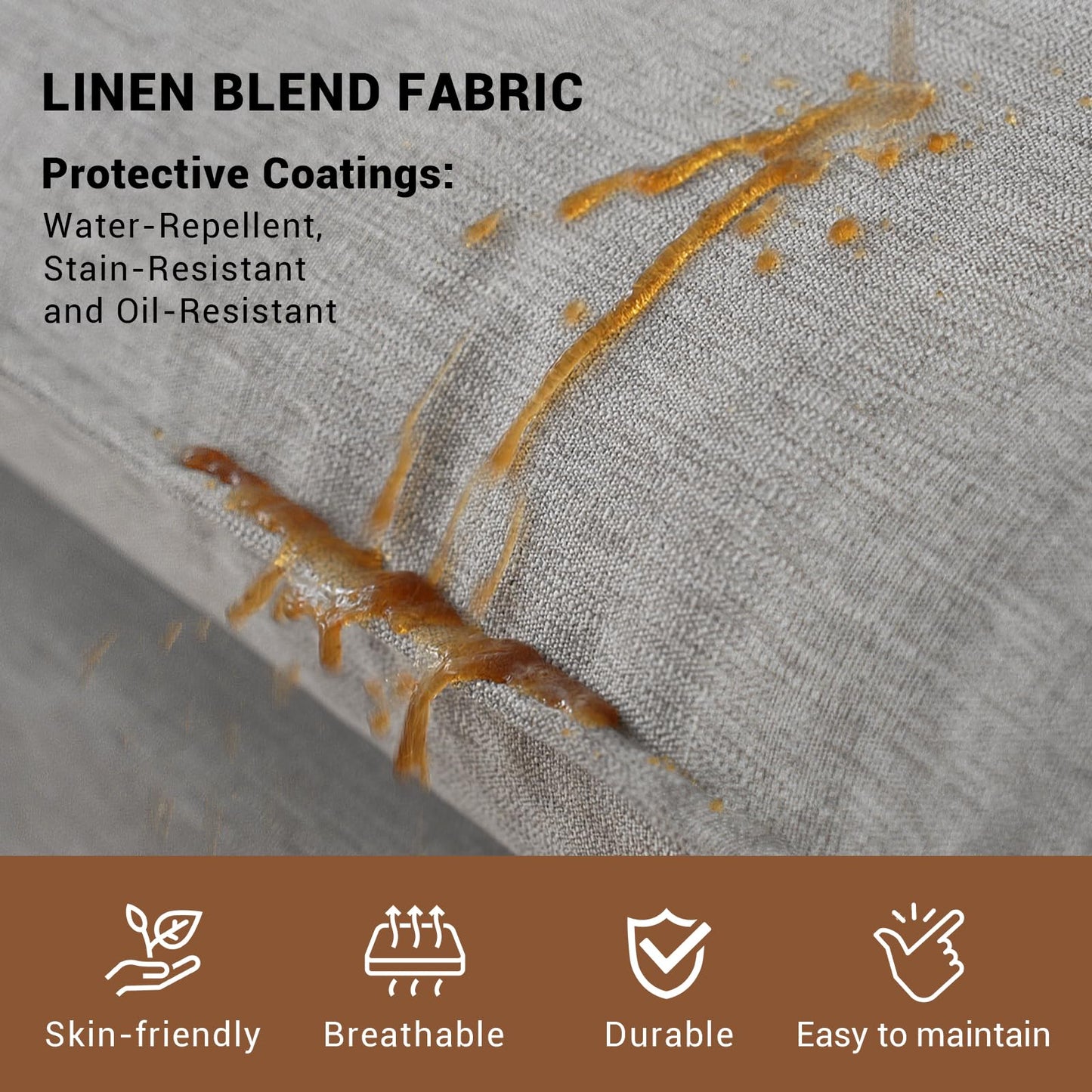 94.6" Small Cloud Couch, Linen Cloud Sectional Couches for Living Room, Convertible Down Filled Modular Sectional Sofa with Deep Seats & High-Back, Removable Washable Sofa Covers, Spill-Proof Fabric