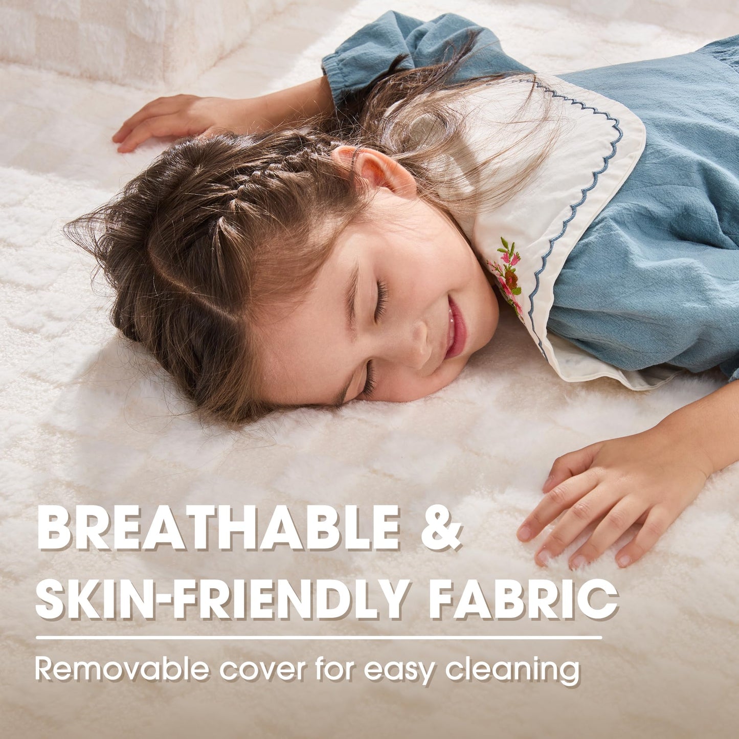 Hobestluk 96” Modular Sectional Sofa Couches L-Shape Couch 3 Seat Modular Sofa Memory Foam Sectional Couches for Living Room, Cloud Couch with Oversized Chaise (Grey, Stripe (Right Facing Chaise))