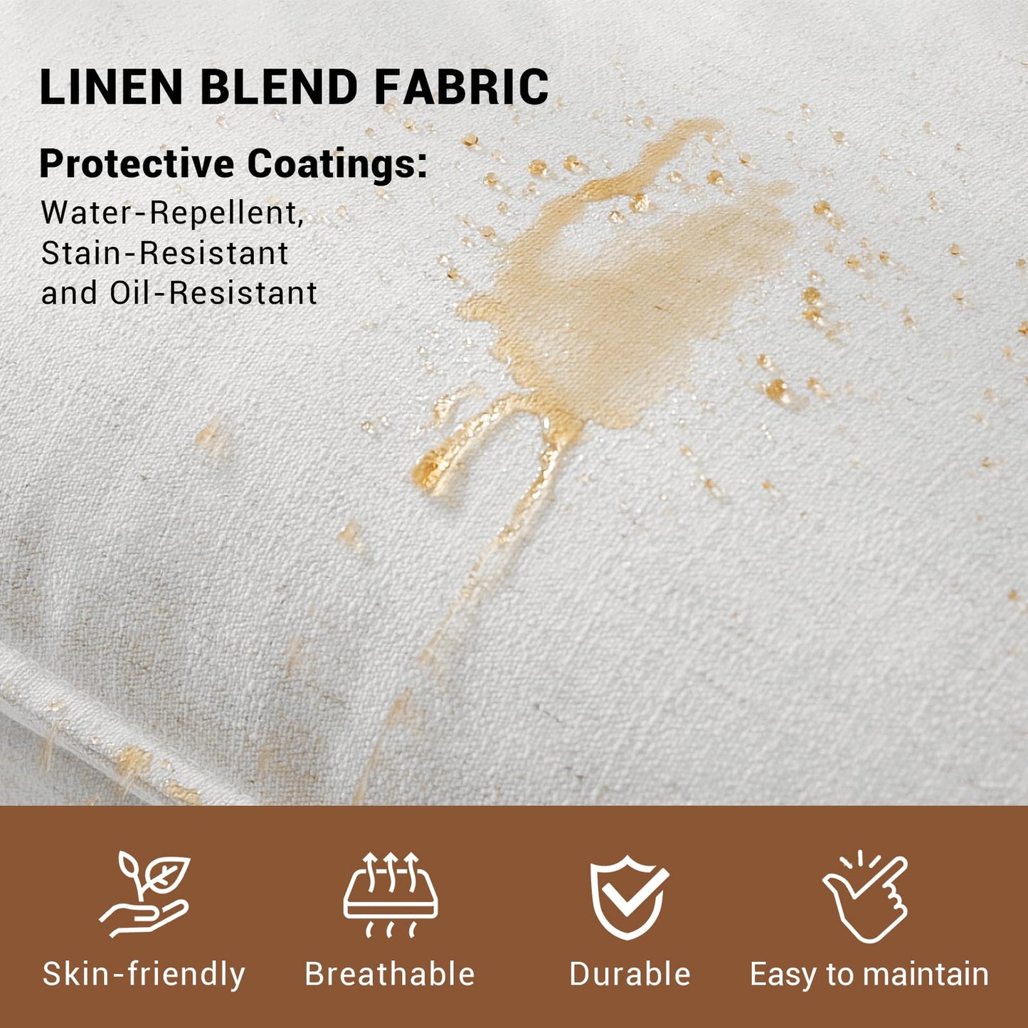 94.6" Small Cloud Couch, Linen Cloud Sectional Couches for Living Room, Convertible Down Filled Modular Sectional Sofa with Deep Seats & High-Back, Removable Washable Sofa Covers, Spill-Proof Fabric