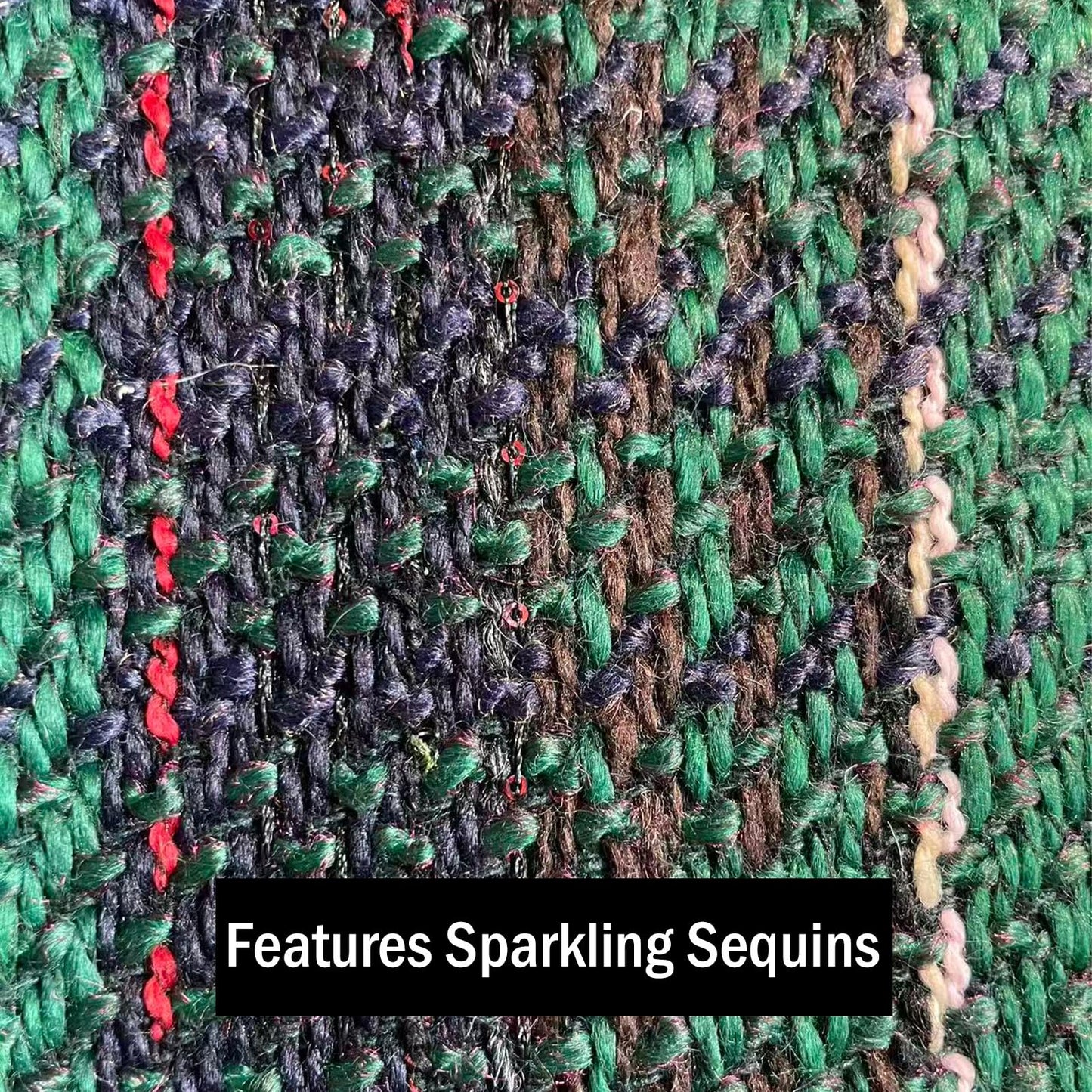 Green Plaid Pillow Covers 20x20 inch Set of 2 Knitting Tartan Pillow Cases Winter Xmas Farmhouse Cushion Covers for Sofa Bed