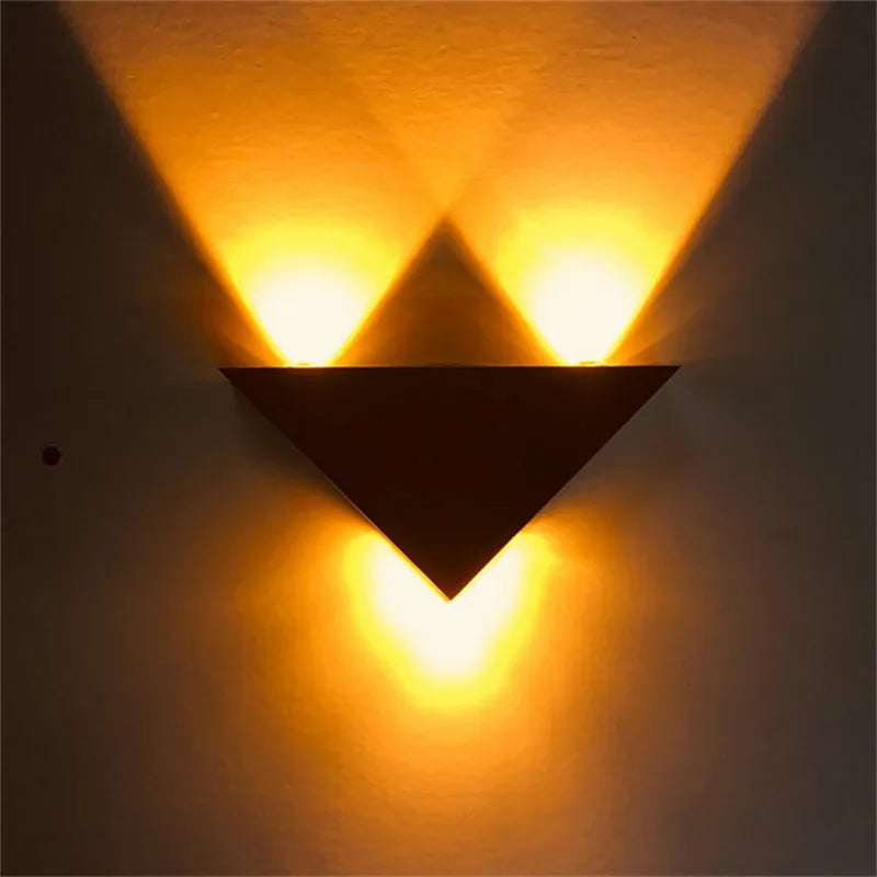 3W Aluminum Triangle Wall Lamp