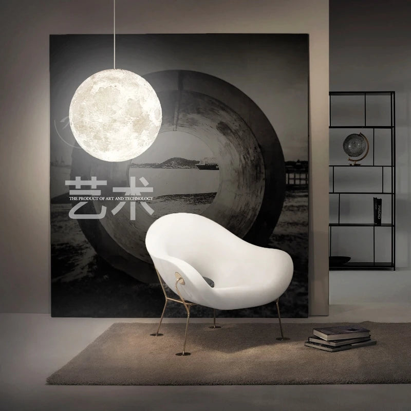 LED Moon Pendant Light