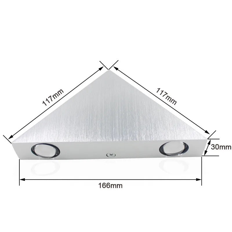 3W Aluminum Triangle Wall Lamp