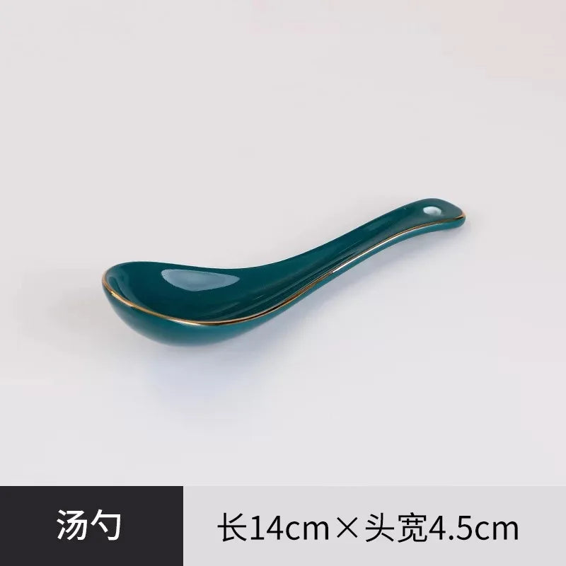 Ceramic Gold Inlay Dinner Plate