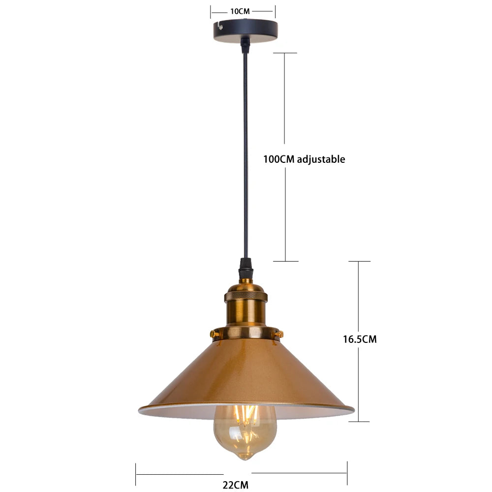 Black Vintage Industrial Pendant Light