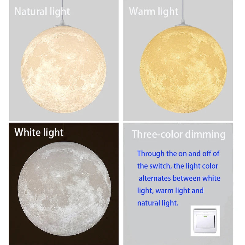 LED Moon Pendant Light