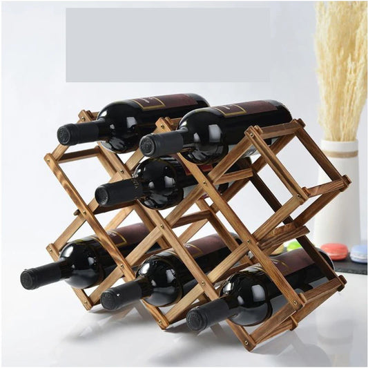 Collapsible Wooden Wine Bottle RackBar Accessories