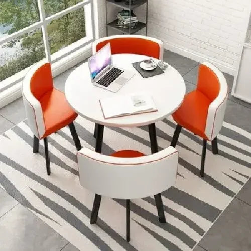 Simple Round Table and Chair Set