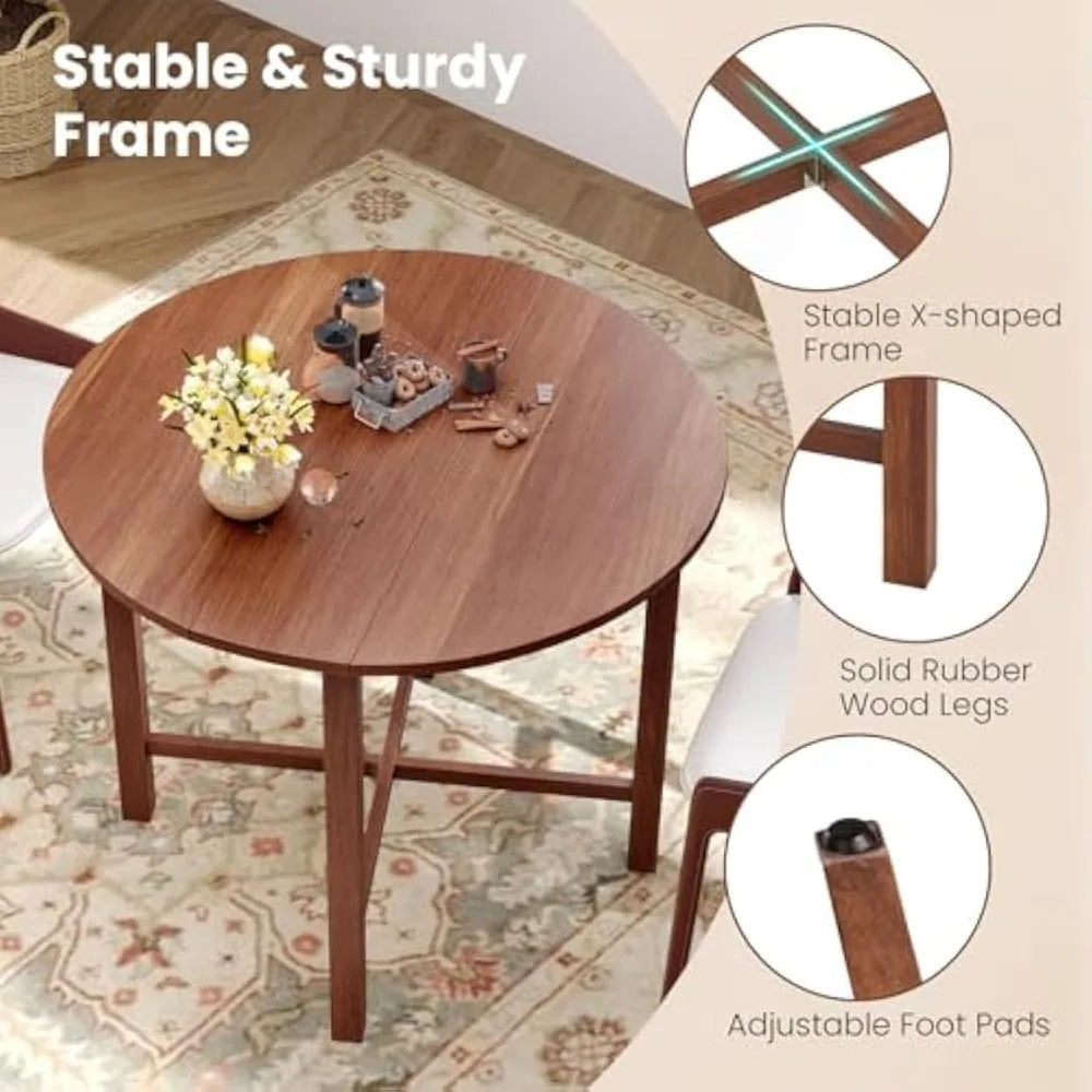 Solid Wood Folding Dining Table