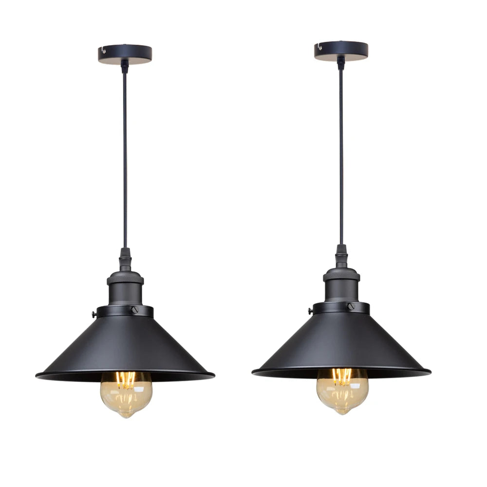Black Vintage Industrial Pendant Light