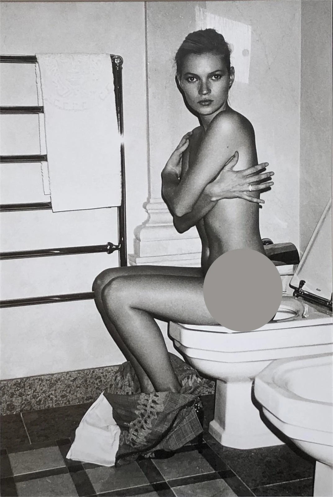 Kate Moss Black & White Wall Art