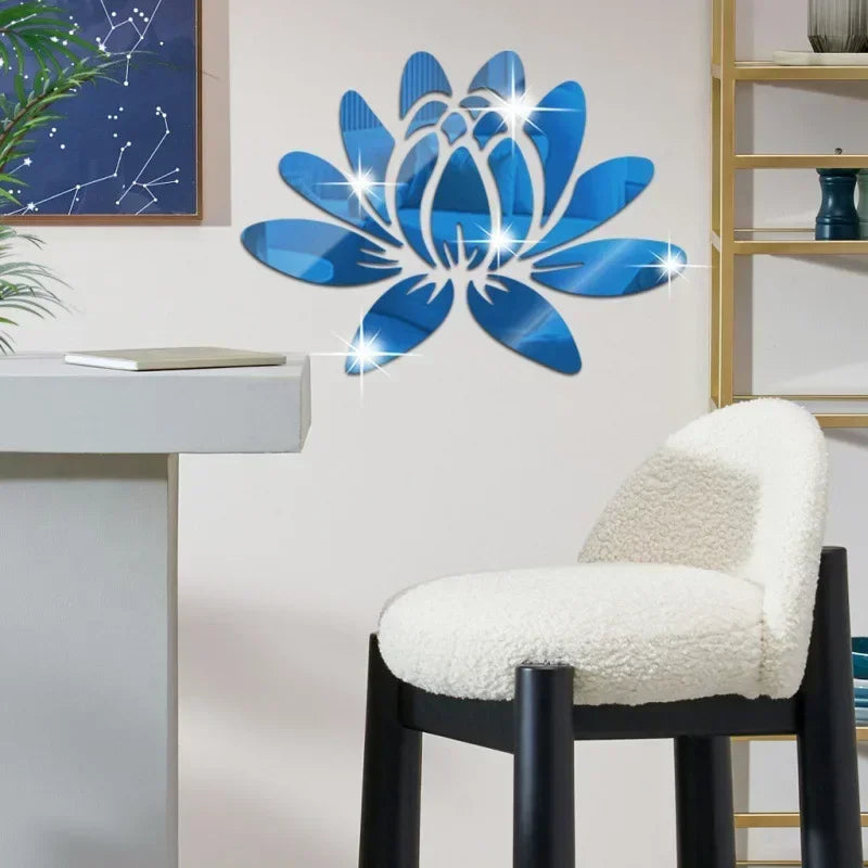 Mirrors Lotus Aesthetic DIY Wall Stickers