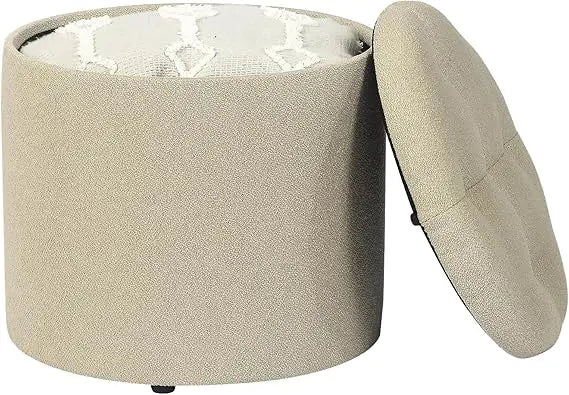 Compact Ottoman with Removable Lid