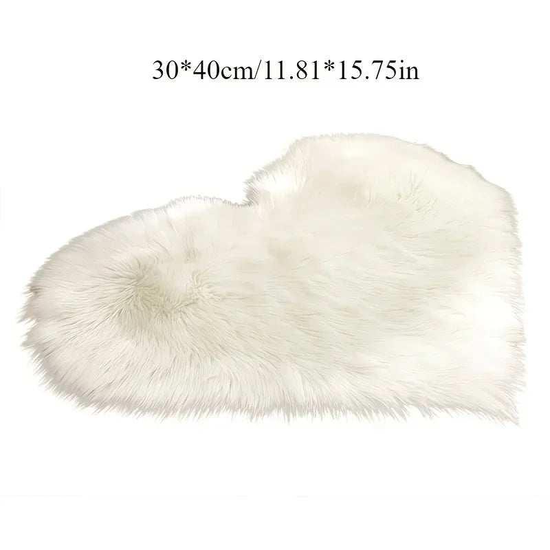 Heart Shape Fluffy Mat