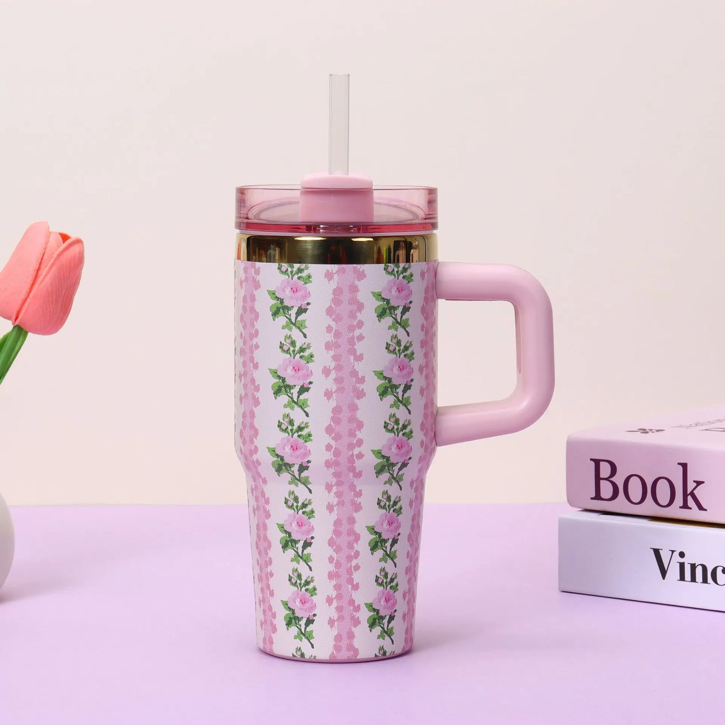 Non-slip Tumbler With Straw