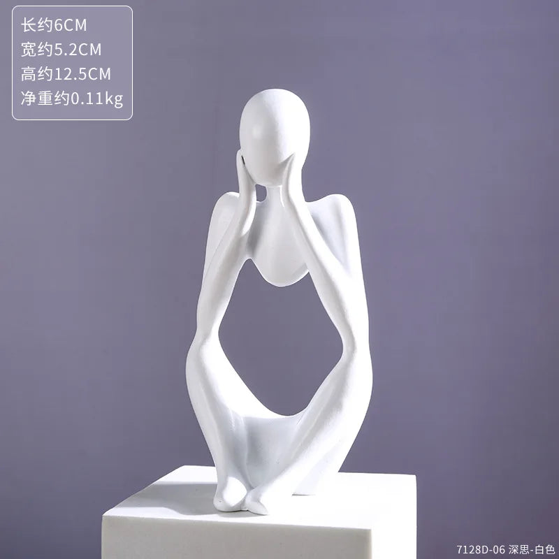 Modern Art Thinker Statue Resin Sculpture