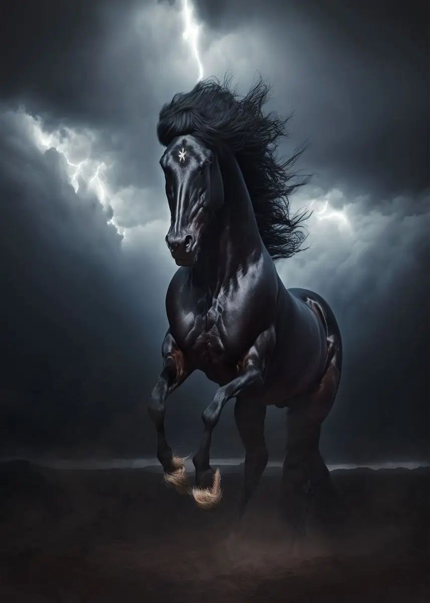 Colourful Horses Canvas Oil Painting