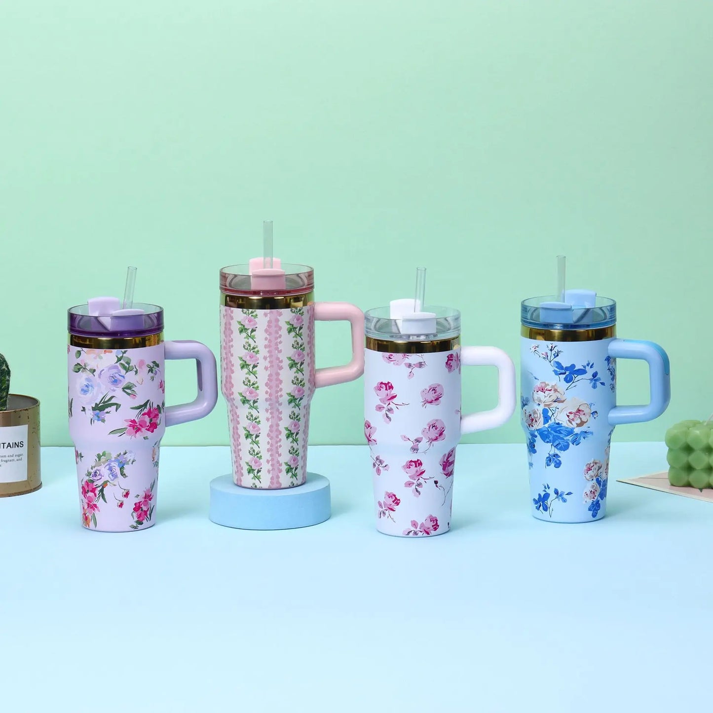 Non-slip Tumbler With Straw