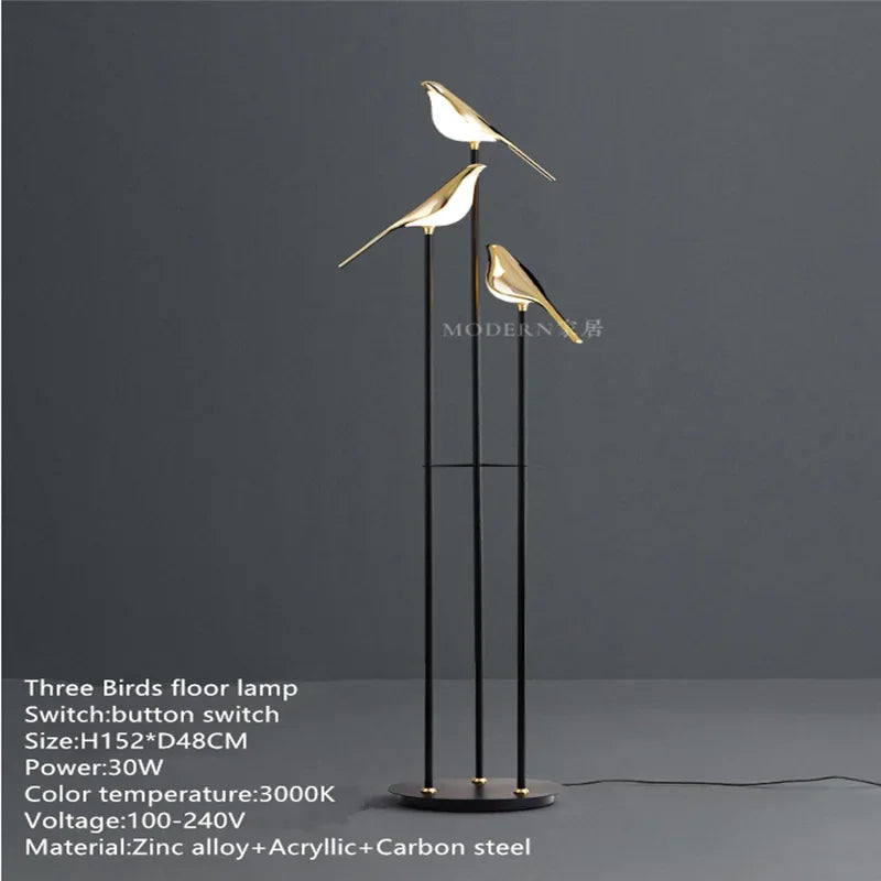 Retro Solid Wood Floor Lamp