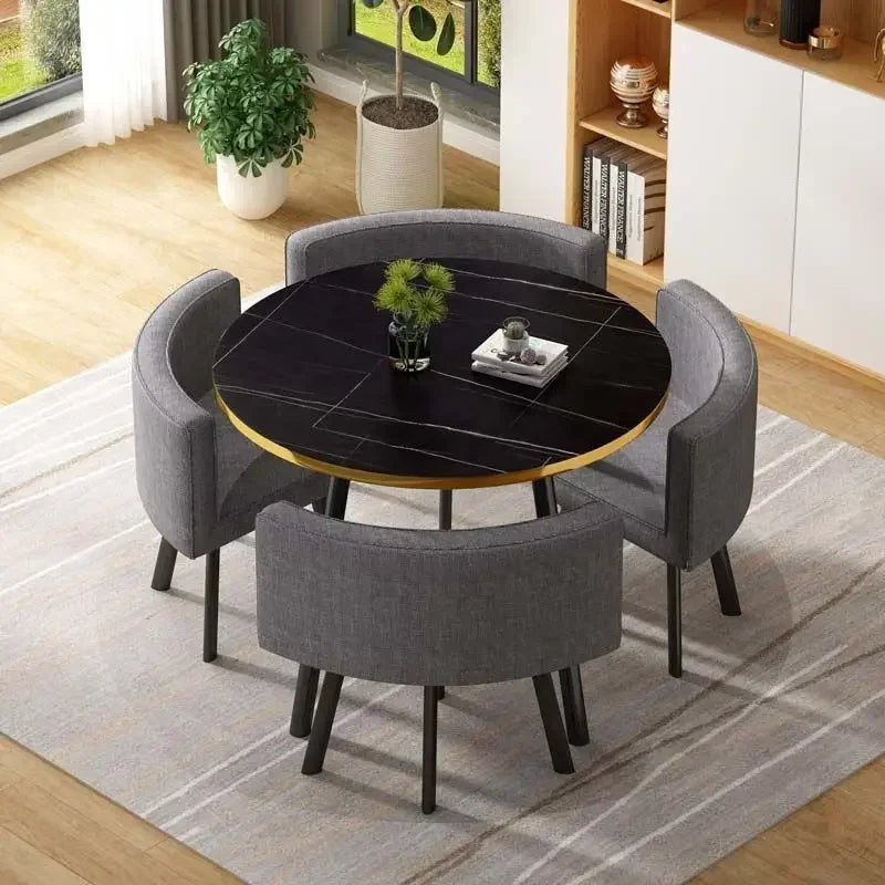 Simple Round Table and Chair Set