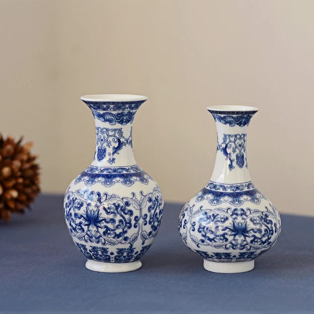 Blue and White Ceramic Vase