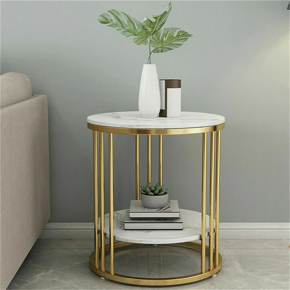 Round Marble Accent Coffee Table