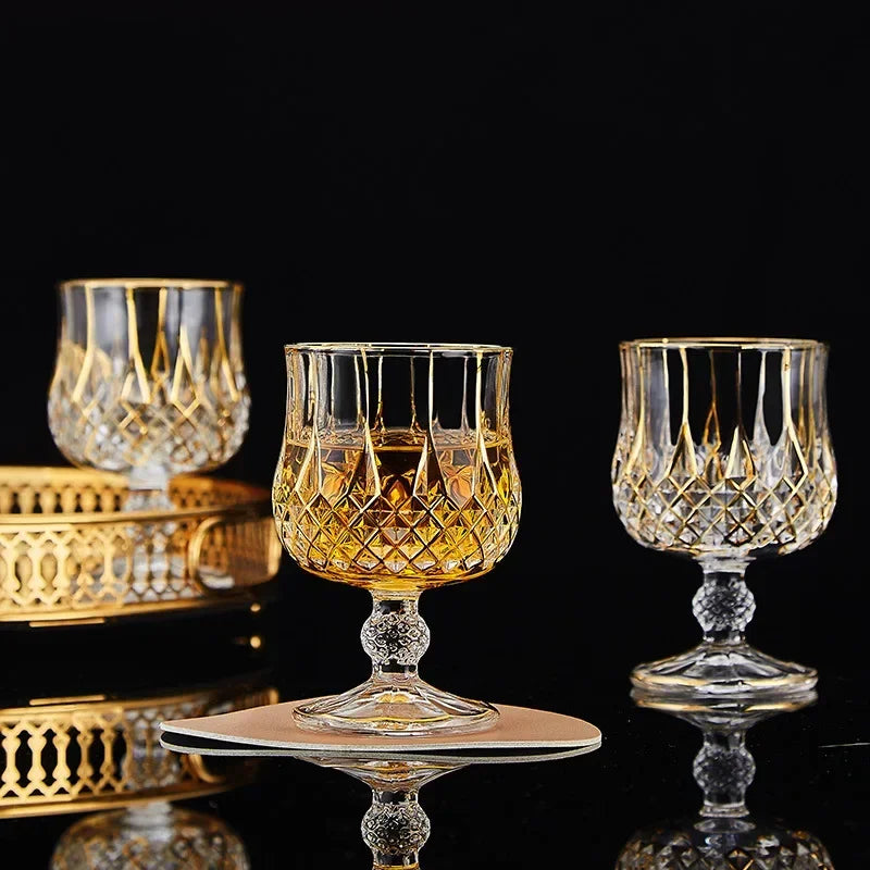 Elegant Crystal Whiskey & Wine Glass Set