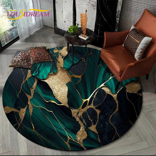 Elegant Marble Round Rug