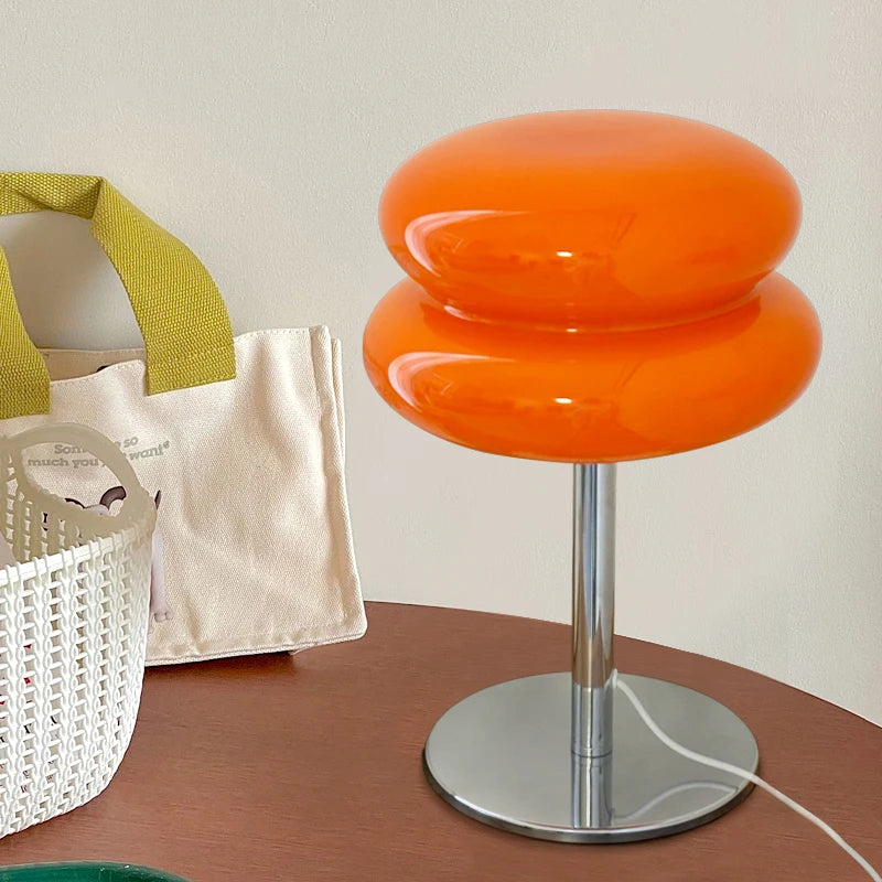 Italian Egg Tart Designer Glass Table Lamp