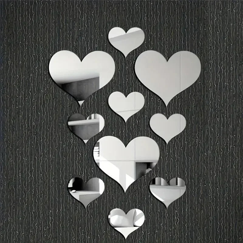 1Set Acrylic LOVE Decorative Mirrors Wall Sticker