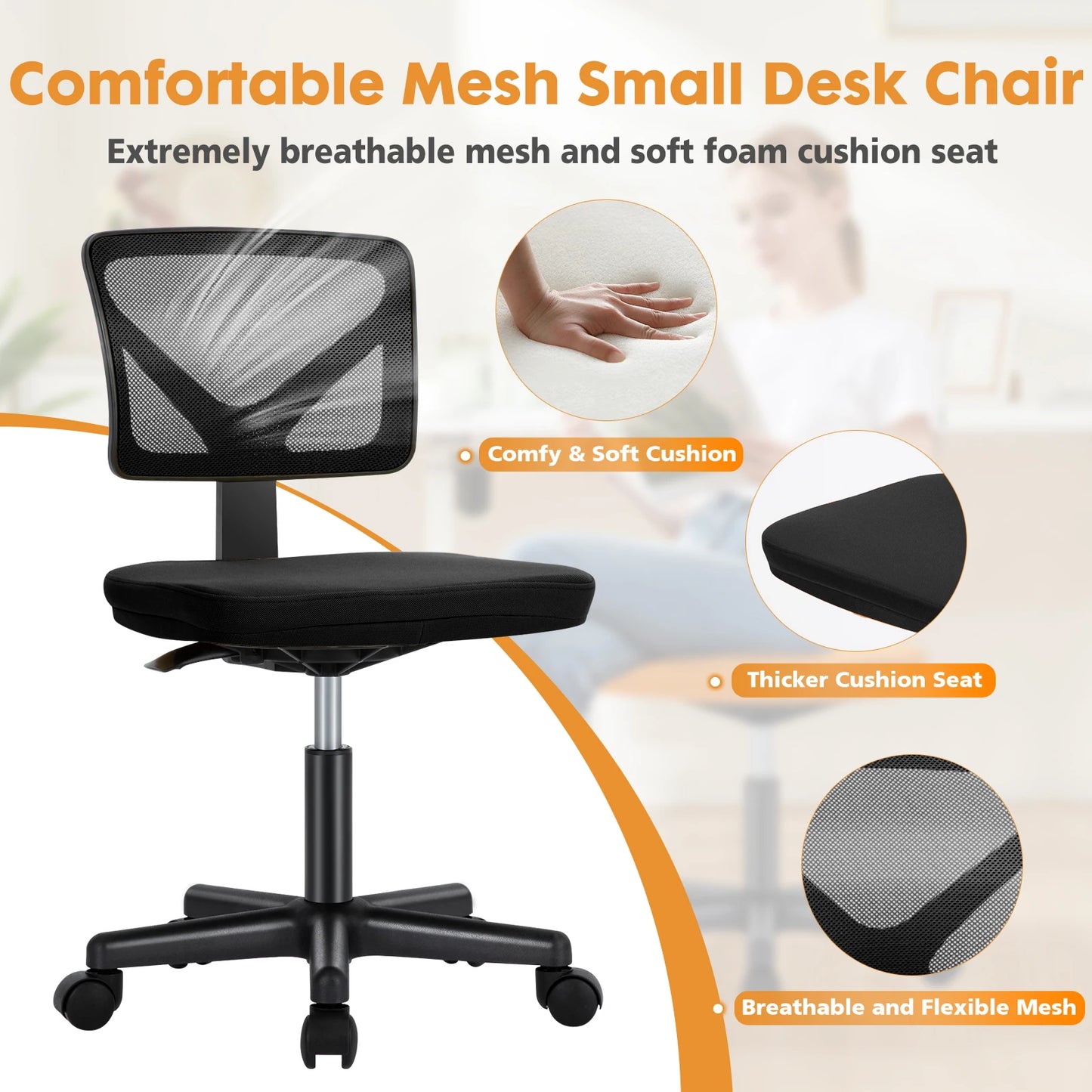 Adjustable Office Chair with Back Support