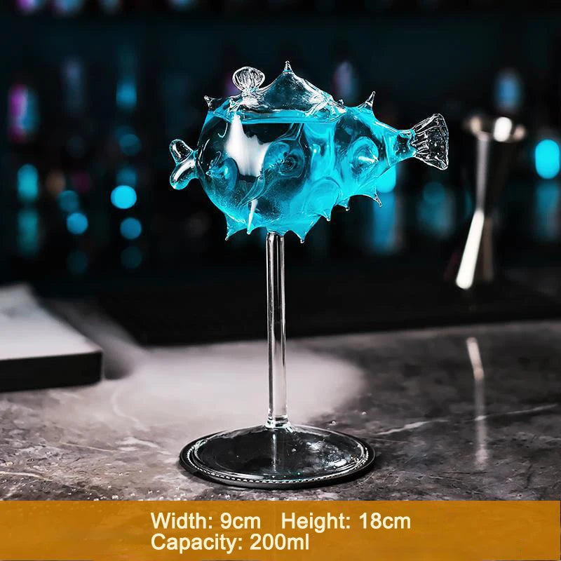 Unique Pufferfish Glass for Stylish Drinks
