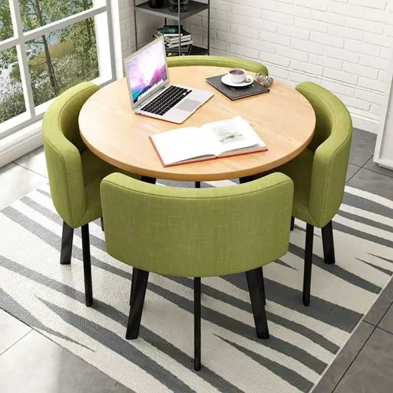 Simple Round Table and Chair Set