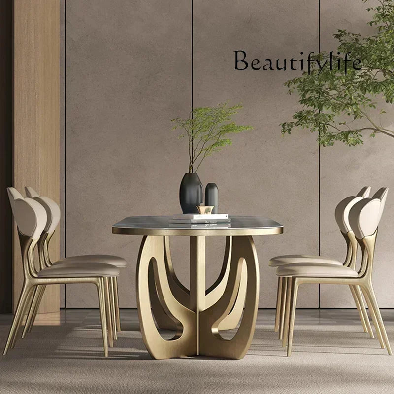 Luxury Marble Dining Table Set