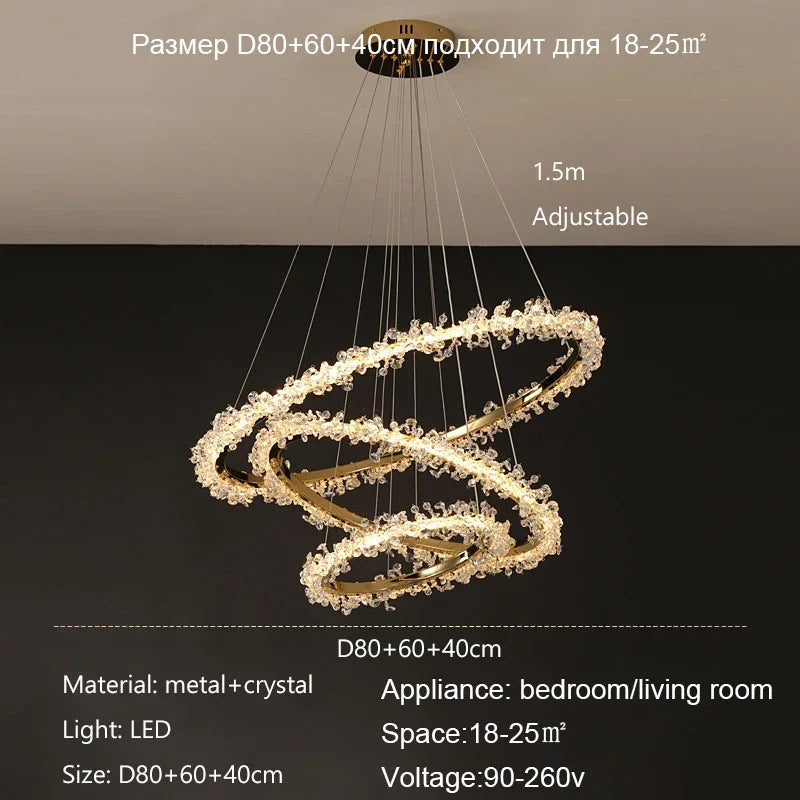Crystal LED Dimmable Chandelier