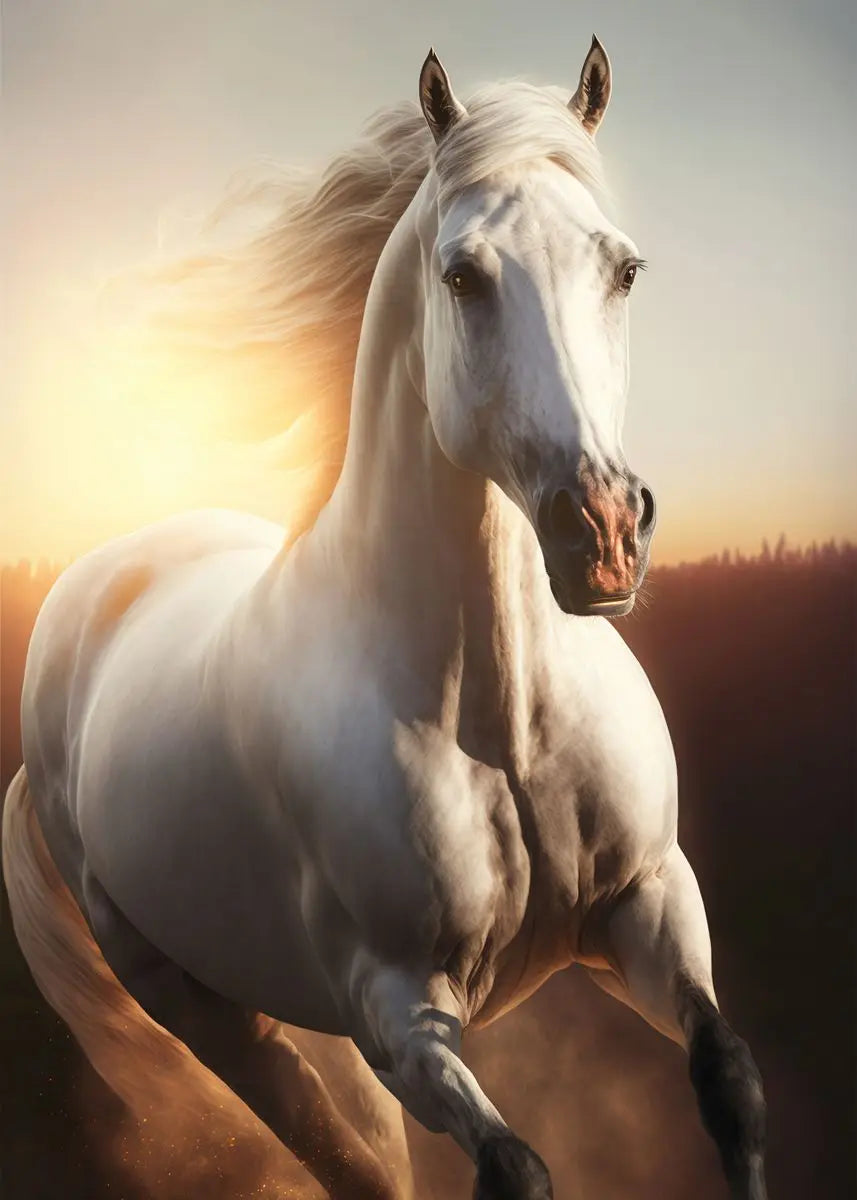 Colourful Horses Canvas Oil Painting