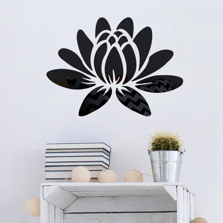 Mirrors Lotus Aesthetic DIY Wall Stickers