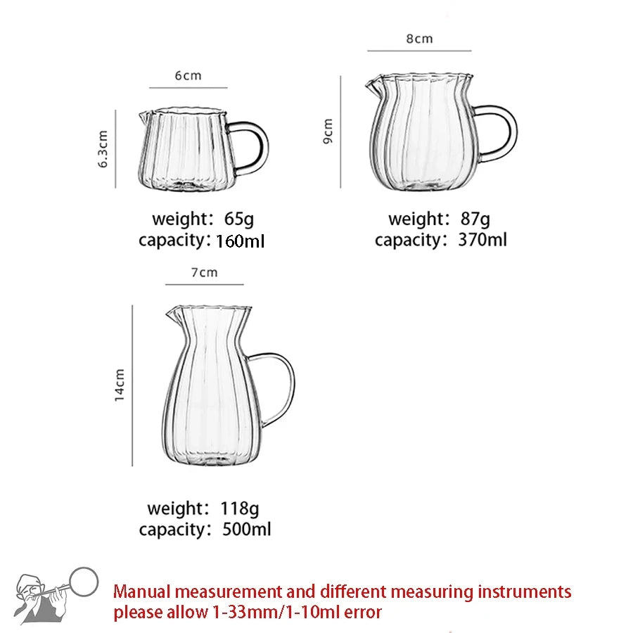 Transparent Borosilicate Glass Pitcher
