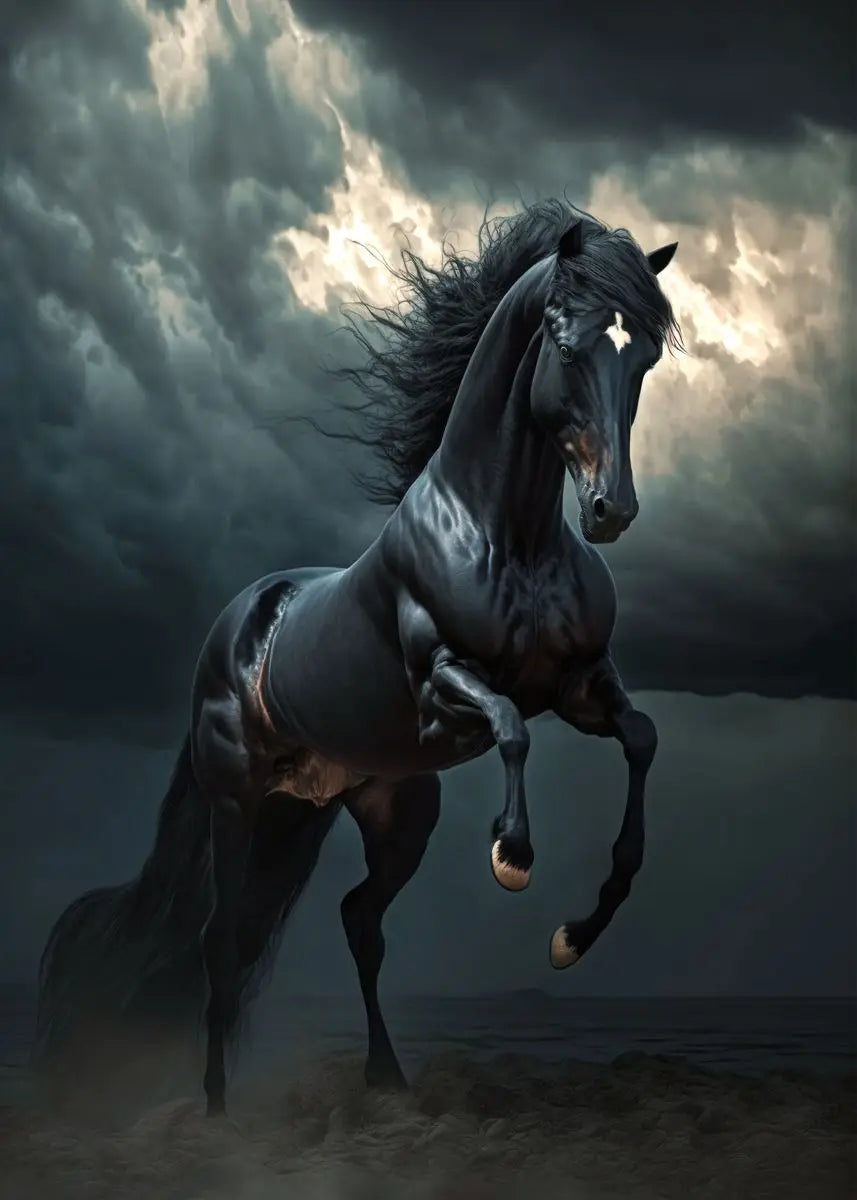 Colourful Horses Canvas Oil Painting