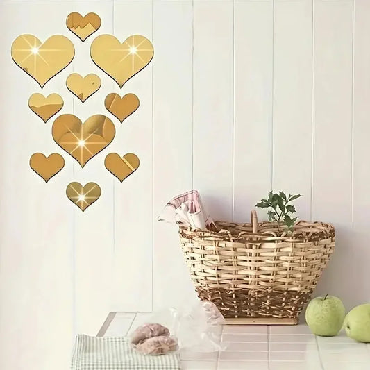 1Set Acrylic LOVE Decorative Mirrors Wall Sticker