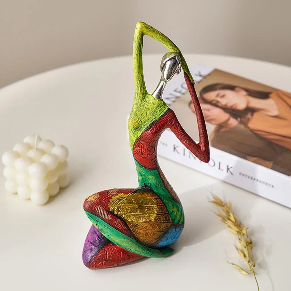 Colourful Woman Resin Statue
