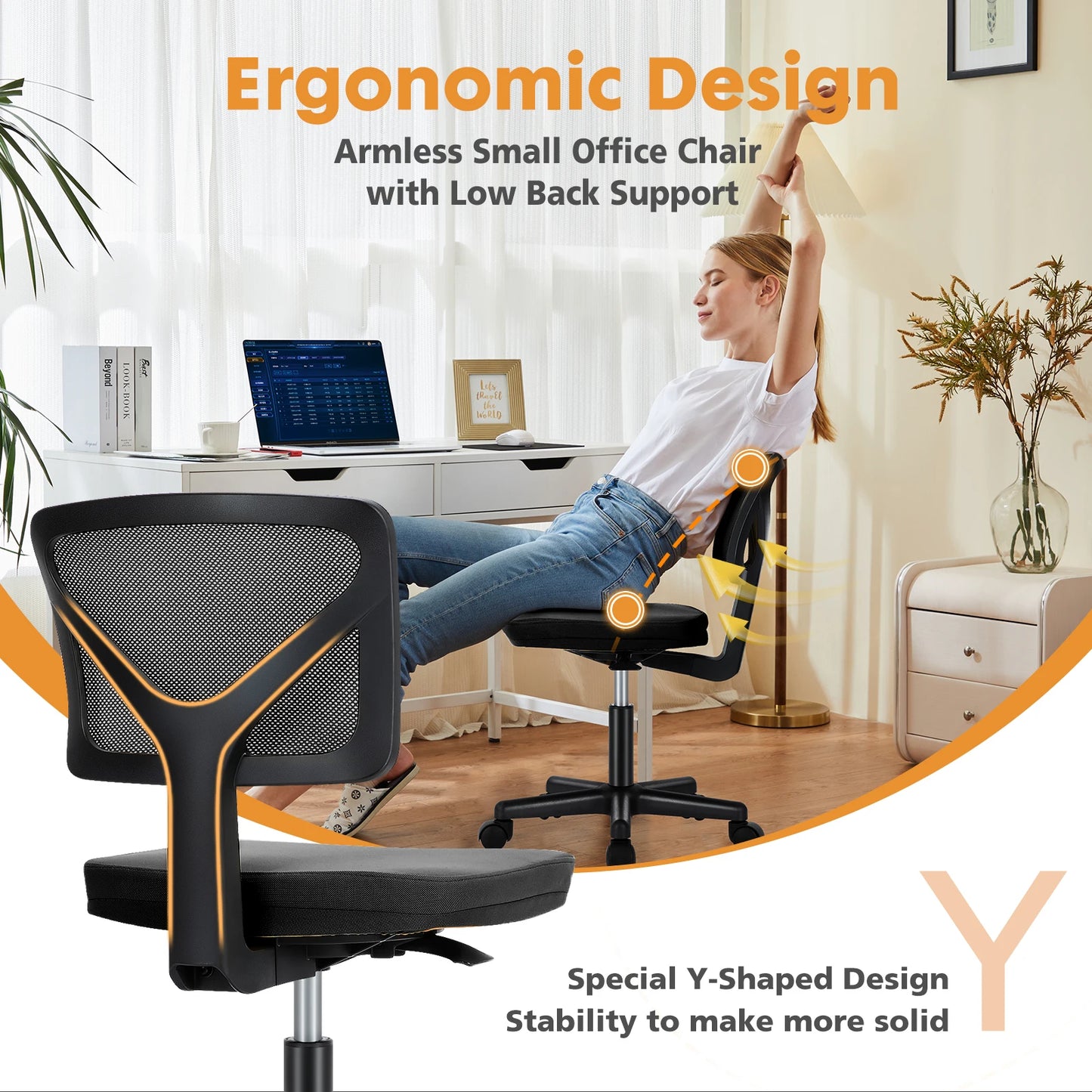 Adjustable Office Chair with Back Support