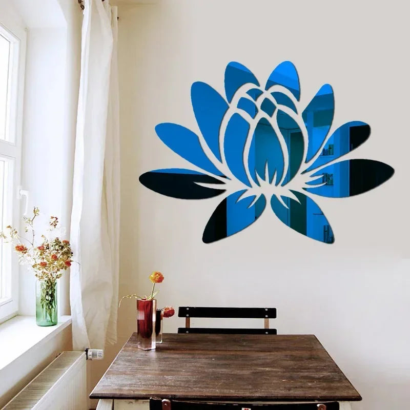 Mirrors Lotus Aesthetic DIY Wall Stickers